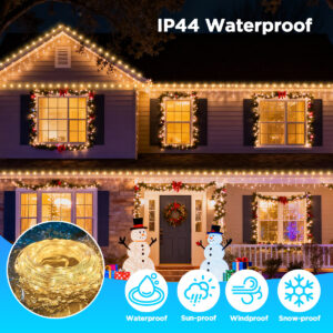 LED Transparent Leather Cord Light Outdoor Waterproof String Lights Christmas Holiday Decoration Garden Light Low Voltage Leather Cord String Lights New Model