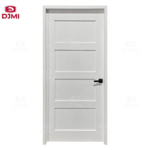 Guangdong Daji Customize Interior Bedroom White Primed Solid Core Wood Single Prehung Interior Shaker Door