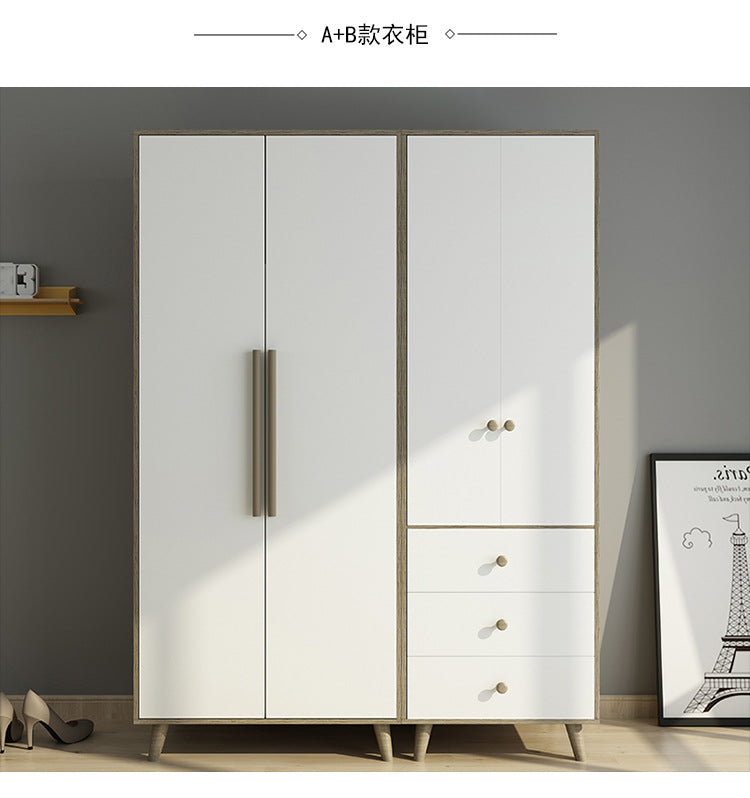 Factory Direct Supply Economical Rental Wardrobe Storage Simple Combination Two-Door Three-Door Panel Storage Apartment Wardrobe - 图片 39