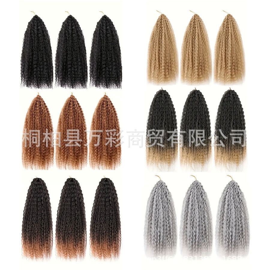 Cross-border Wig Hot Item Afro Kinky Curly Crochet Hair High Temperature Silk Crochet Hair - 图片 23