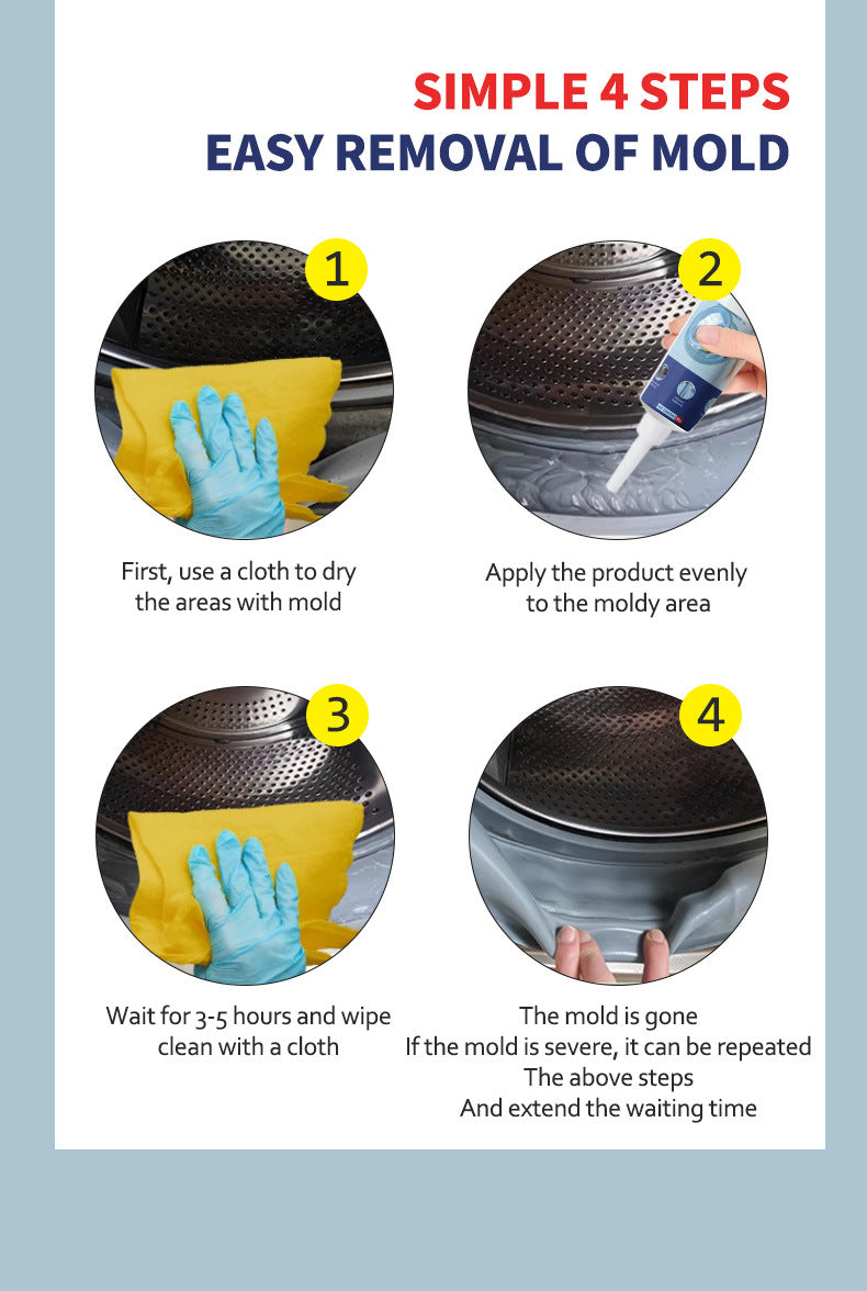 Ant-mold agent Wall Tile Sink Mold Removal Gel Washing Machine Refrigerator Seal Mold Removal Gel Antibacterial - 图片 16