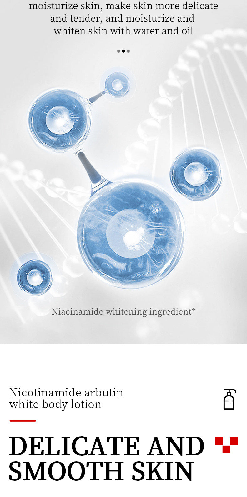 Whitening Body Lotion SADOER Niacinamide Arbutin Brightening Moisturizing Lotion Cross-Border Wholesale - 图片 11