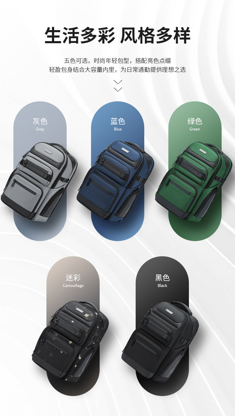 OZUKO Business Backpack Men's Computer Backpack Waterproof High-end Business Travel College Student Commuting School Bag - 图片 10