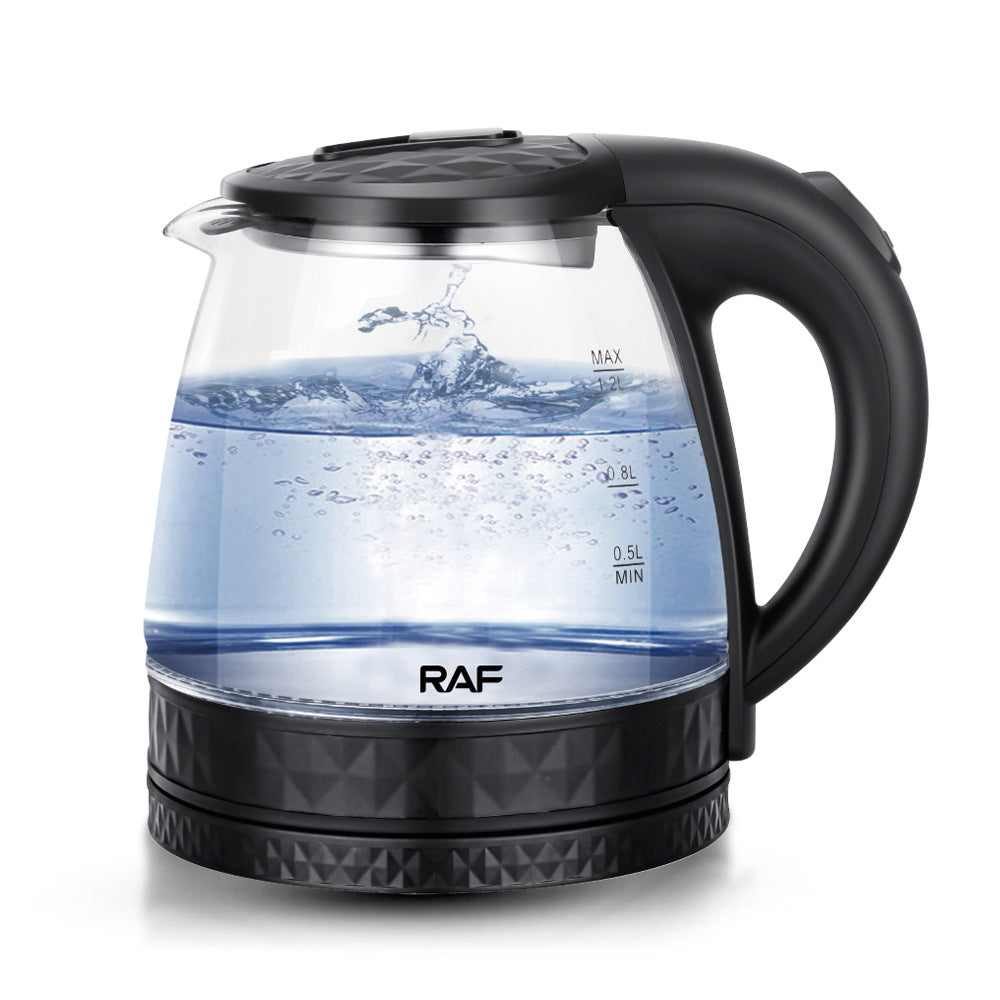 RAF European Standard Electric Kettle Stainless Steel Transparent Glass Small Household Electric Kettle for Home Use1.2L - 图片 13