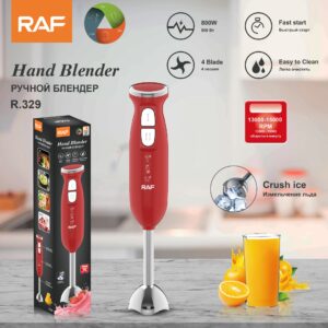 RAF EU Standard Portable Household Electric Stainless Steel Cooking Stick Blender Food Mixer Handheld329