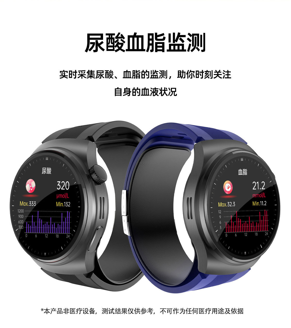 S18Air Pump Blood Pressure Smart Watch Airbag Blood Pressure Heart Rate Blood Oxygen Body Temperature Monitoring Smart Watch S28Health - 图片 50