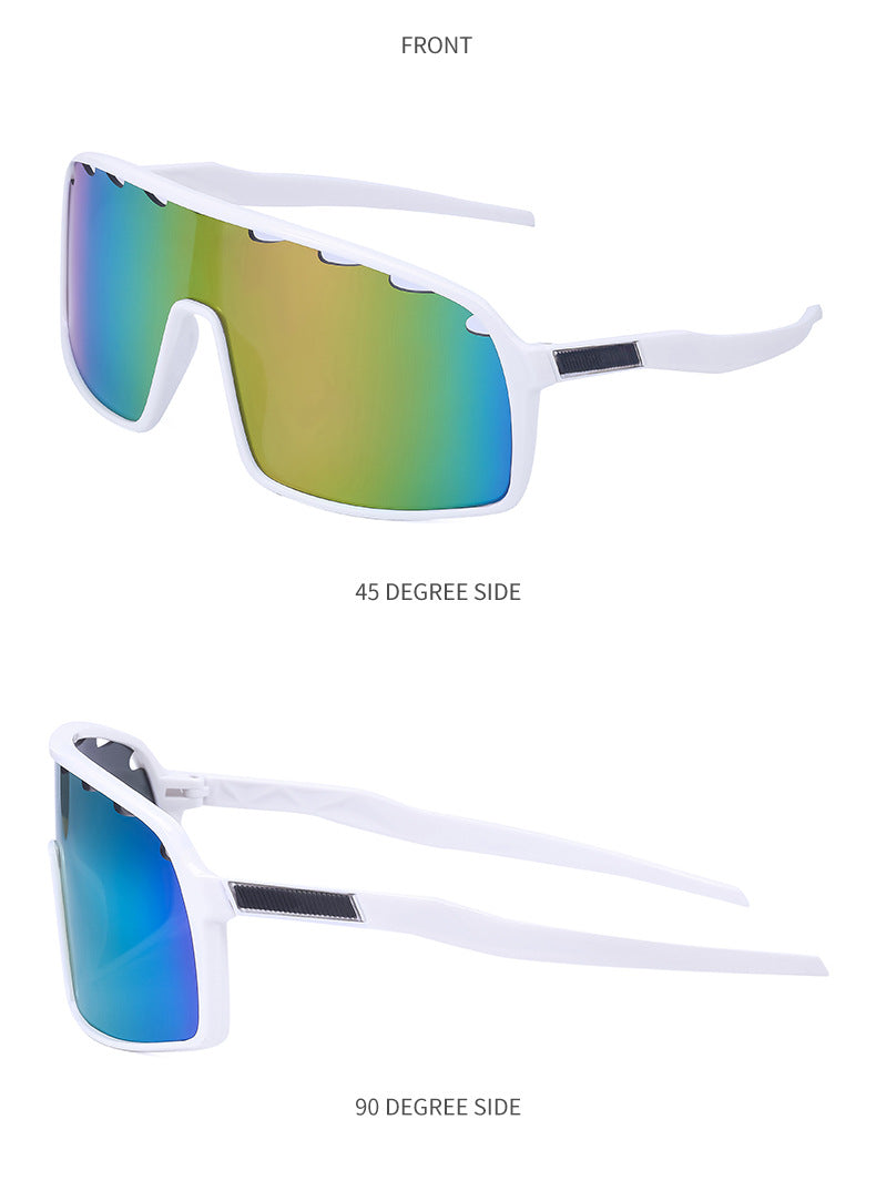 New Colorful Cycling Glasses for Men with Perforated One-piece Lenses Sunglasses European and American Outdoor Sports Sun Glasses - 图片 33