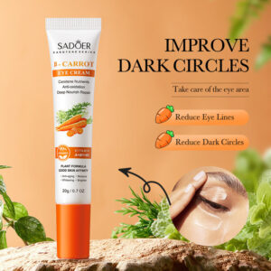 Carrot Eye Cream20g SADOER Moisturize and Improve Dark Circles, Eye Wrinkles, and Eye Bags  Wholesale