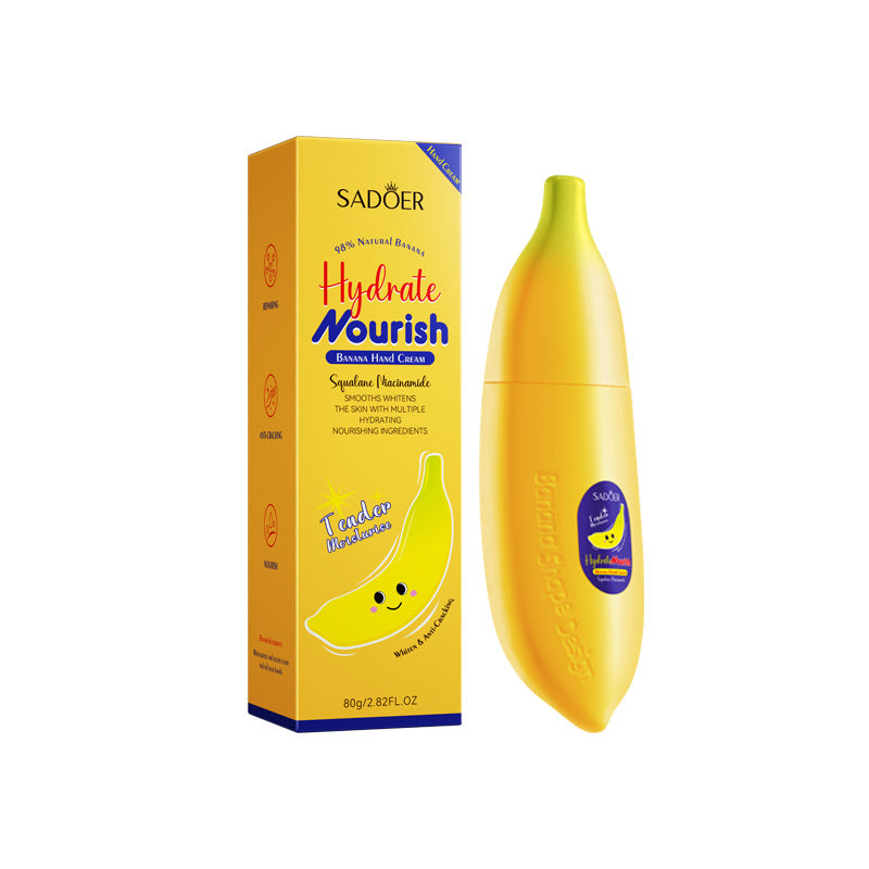 Banana Squalane Hydrating Hand Cream SADOER Autumn and winter nourishing hand cream cross-border foreign trade wholesale - 图片 5