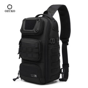 ozuko Tactical Chest Bag Men's Crossbody Bag High-end Outdoor Waterproof Multi-Function Trendy Portable Shoulder Bag