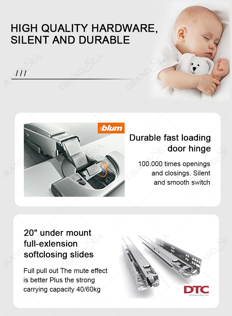 High Glossy White 120cm Width Stock Clearance Bathroom Vanity Wall Mounted Glass Basin With Mirror - 图片 18