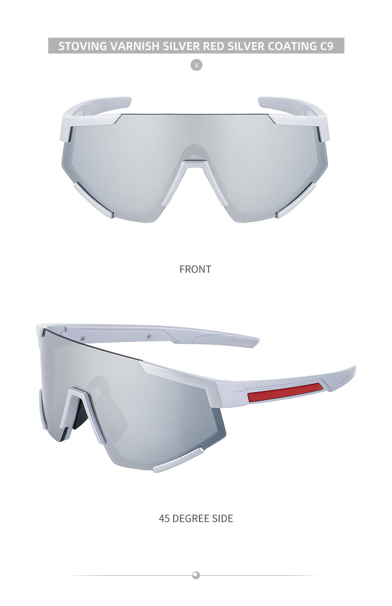 New Cycling Goggles for Women, UV Protection, One-Piece Large Frame Sunglasses, Outdoor Sports Colorful Integrated Sunglasses - 图片 34