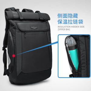 OZUKO Korean Style Student Backpack Double Shoulder Bag Large capacity waterproof laptop bag casual commuting travel bag for men