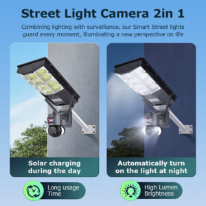 Courtyard12High Definition Zoom Solar Street Light Monitoring600Wanquan Color Night Vision Multi-screen Camera