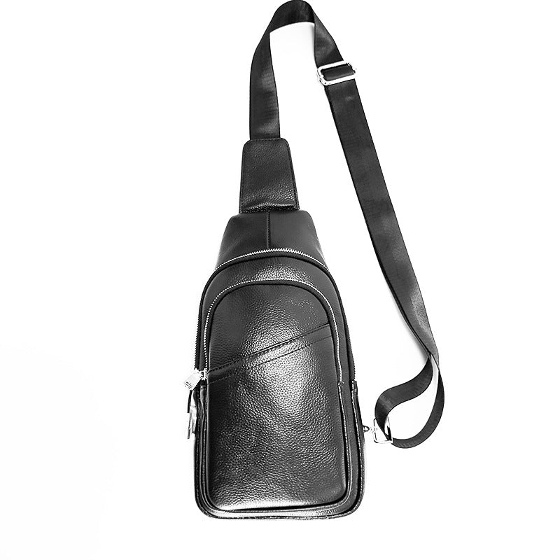 Anti-theft Bag Cowhide Chest Bag Password Lock Outdoor Sports Genuine Leather Single Shoulder Crossbody Bag Anti-theft Password Lock - 图片 12