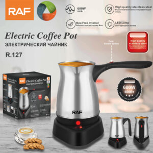 RAF European Standard Turkish Coffee Pot with Handle Stainless Steel Electric Coffee Maker Hot Water Kettle500ml