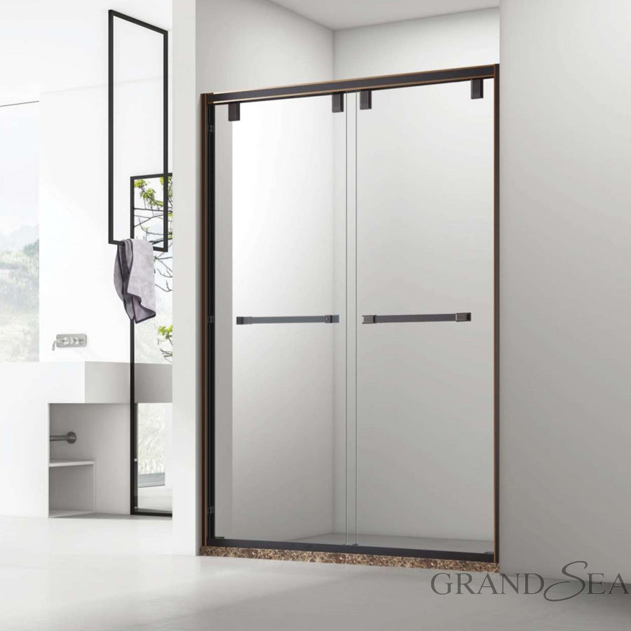 Hotel Sliding Raindrop Glass Shower Doors Bathroom Enclosure Slider Door - 图片 4