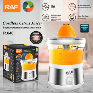 RAF EU Standard Household Automatic Juicer Lemon Orange Juicer Small Portable Electric Fresh Orange Juicer640