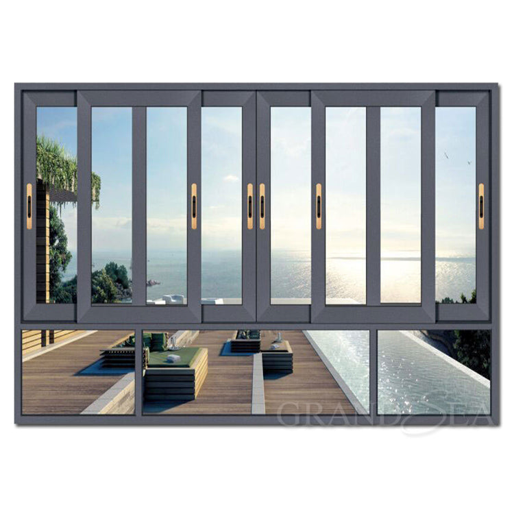 Double Tempered Reflective Glass Aluminium Sliding Windows Economic Price in Africa - 图片 4