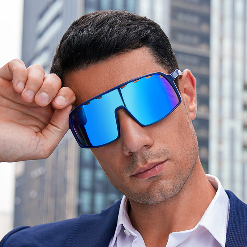 New Colorful Cycling Glasses for Men1998One-piece sunglasses European and American fashion outdoor sports sunglasses - 图片 22