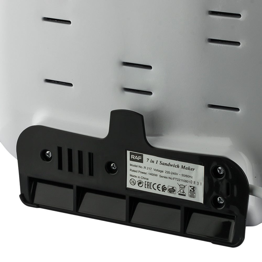 RAF European Standard Sandwich Maker Household Multi-Functional 7-in-1 Waffle Maker Breakfast Machine Portable Baking - 图片 24