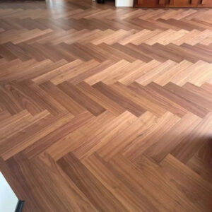 Luxury 14mm Custom Black Walnut Herringbone Engineered Flooring | Waterproof Anti-slip Exterior Click Lock for Parks Schools