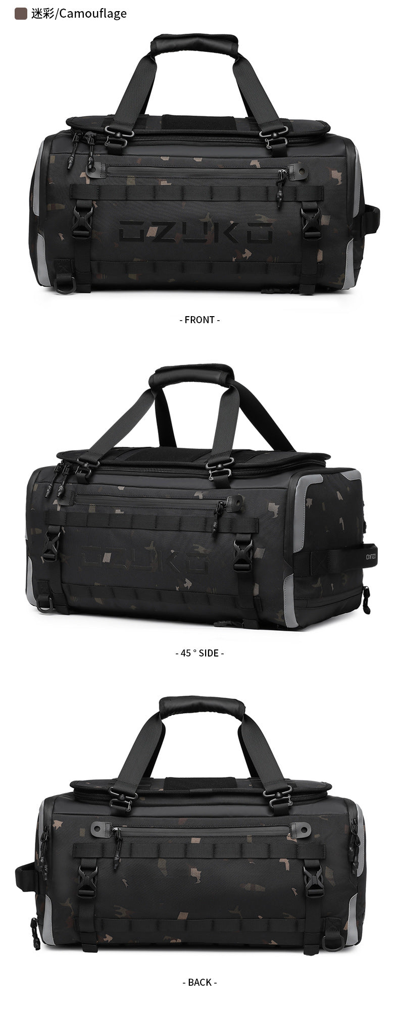 Short Trip Bag Men's Dry Wet Separation Handheld Travel Multifunctional Sports Backpack Can Be Carried or Slung Waterproof Bag - 图片 34