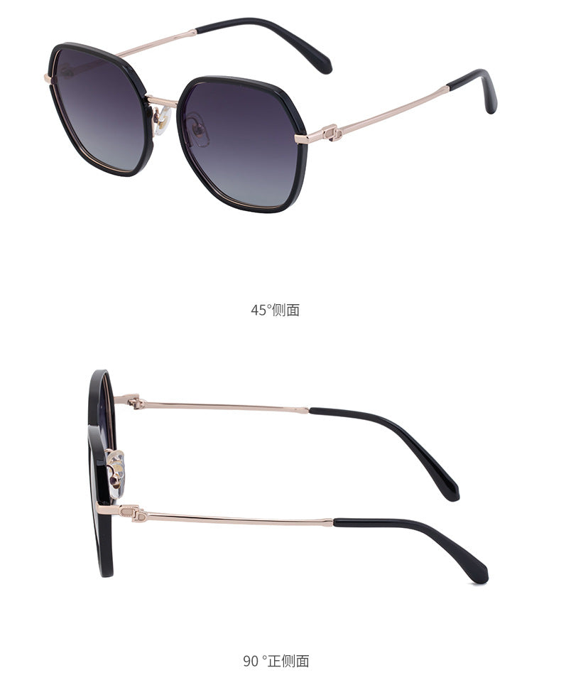 2025New European and American Fashion Square Frame Polarized Sunglasses for Women, Trendy Street Style, Sun Protection Sunglasses for Women Wholesale - 图片 27