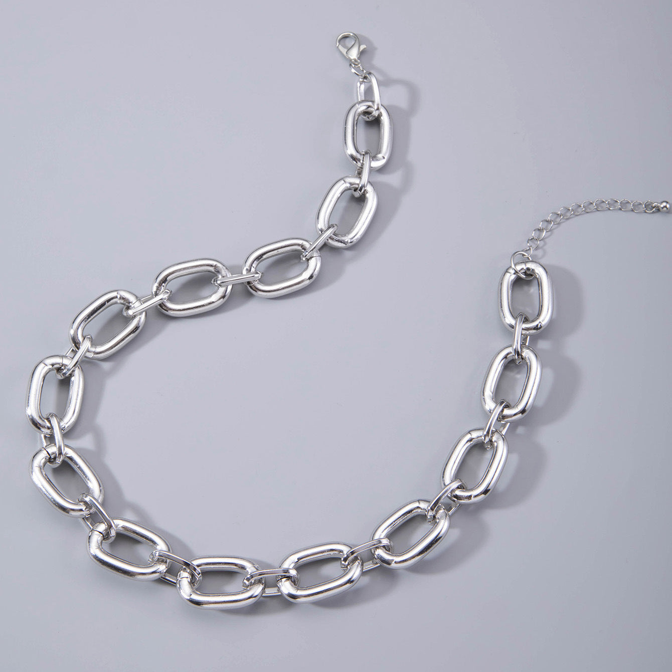 European and American Ornament Fashion Hip-Hop Short Thick Chain Geometric Necklace Metal Exaggerated Necklace - 图片 35