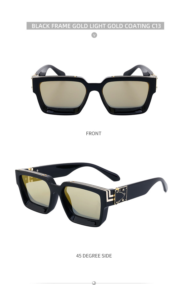 0k Billionaire Style Sunglasses Men Fashion Internet Celebrity Sunglasses Women High-end Glasses Square Frame Sunglasses - 图片 44