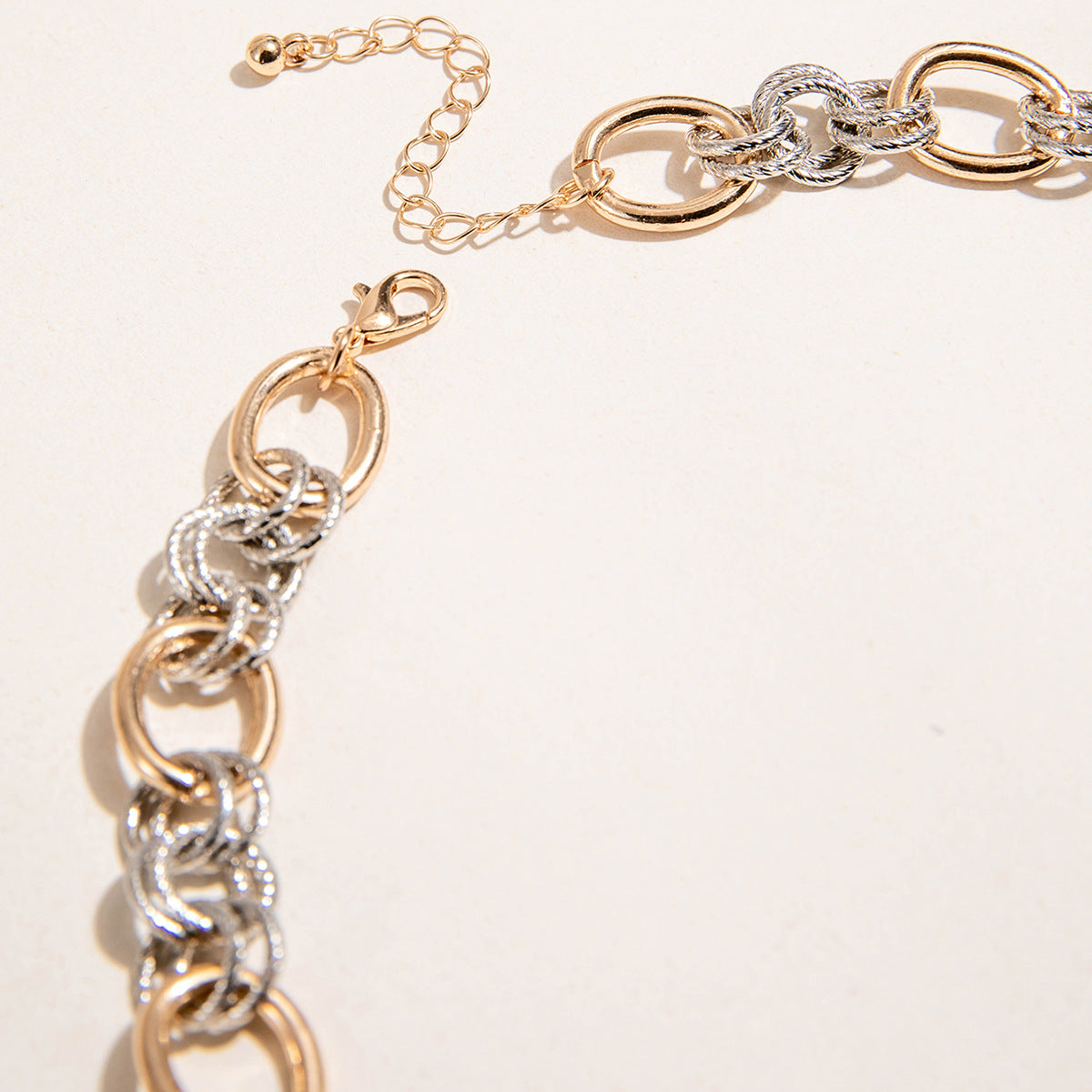 European and American Ornament Fashion Hip-Hop Short Thick Chain Geometric Necklace Metal Exaggerated Necklace - 图片 42