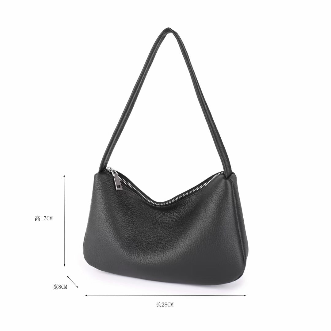 Guangzhou Luggage2025New Niche Simple Women's Bag Summer Versatile High-End Large Capacity Genuine Leather Underarm Bag - 图片 8