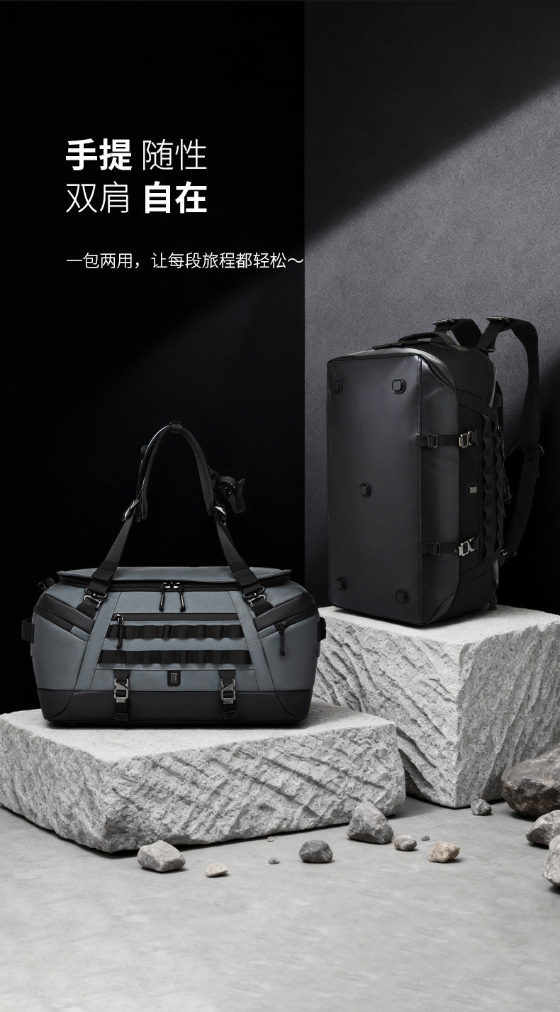 Men's Travel Bag Multifunctional Sports Fitness Bag Large Capacity Waterproof Travel Bag Business Trip Handheld Backpack - 图片 6