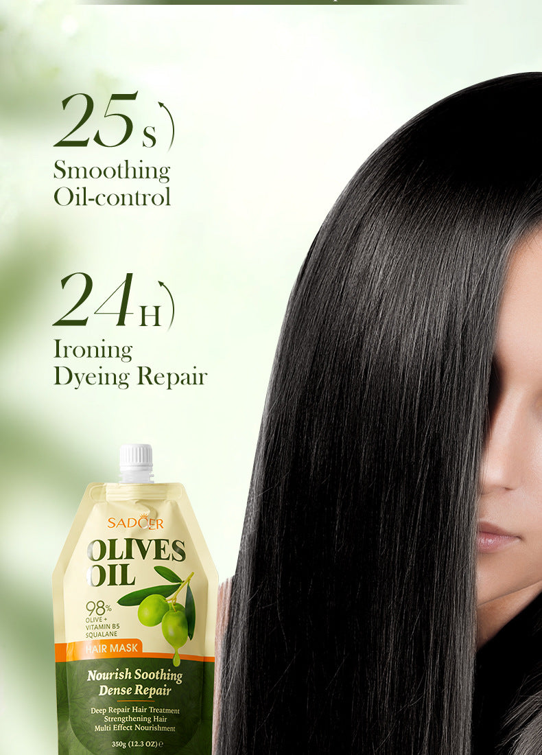 Olive Oil Hair Mask350g SADOER Repair and Improve Frizz Bagged Hair Mask Cross-Border Wholesale - 图片 18