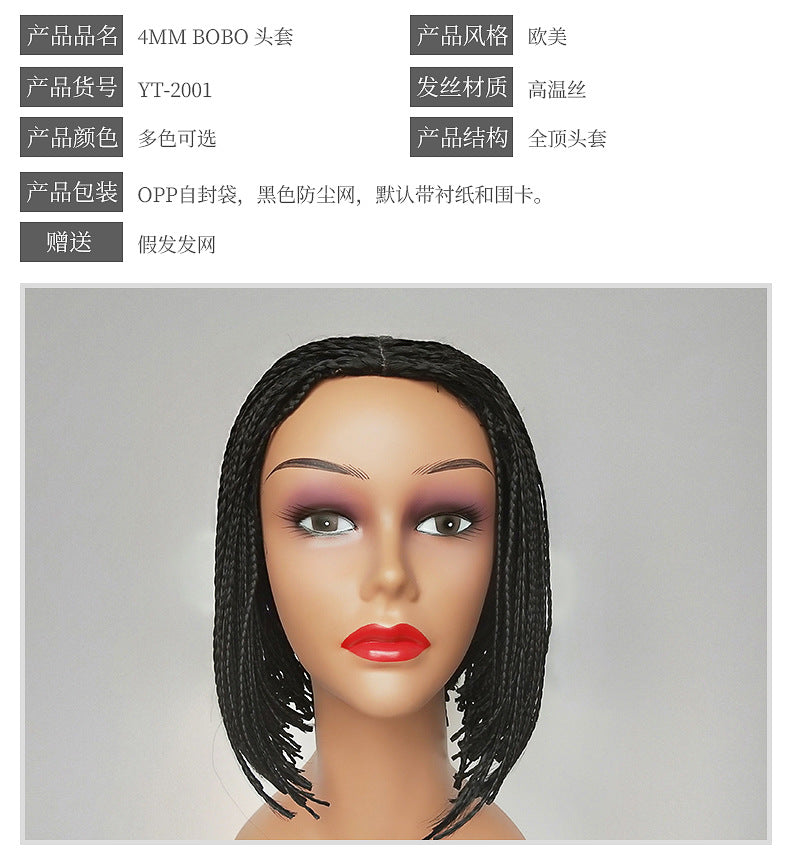 European and American Style Small Braids Wig for Women Small Curly Synthetic Hair Wig braidedwigsAfroDreadl Long Curly Hair - 图片 7