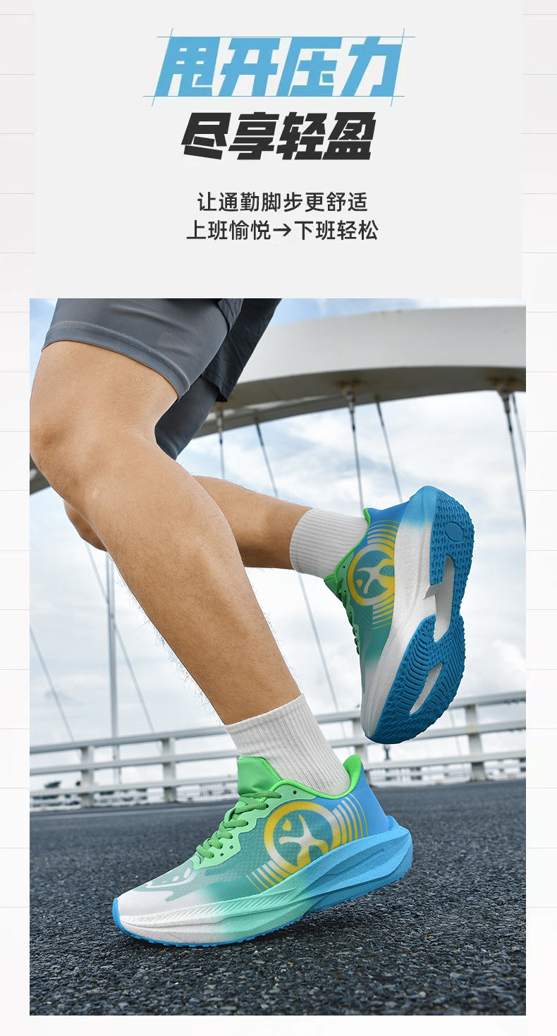 Massk New2025Carbon Plate Popcorn Bottom Running Shoes Men's Marathon Children's Sports Shoes Training Shoes - 图片 10