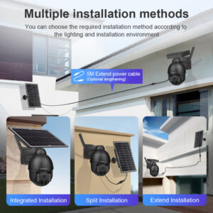 4G Solar-powered HD Camera3MP Full Color Night Vision Surveillance Wireless WiFi Solar-Powered Smart Dome Camera