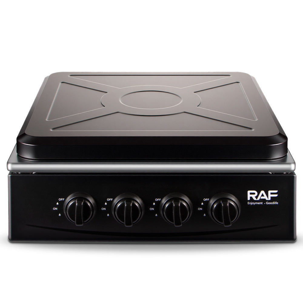 RAF European Standard Full Cover Low Energy Liquefied Gas Tabletop Flameout Protection Glass Rotating Fire Gas Four Burner Panel - 图片 11