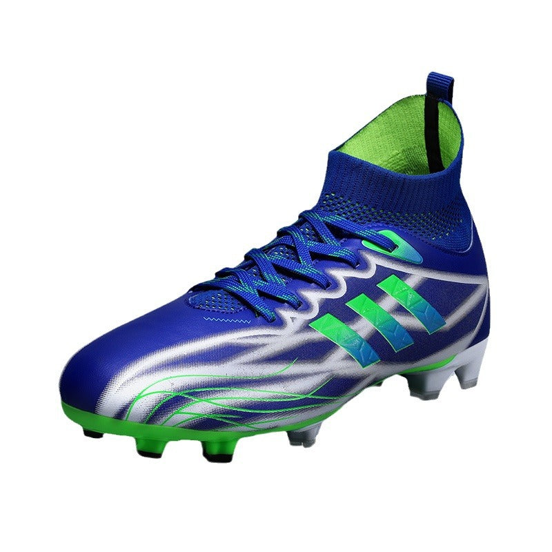 New high-top soccer shoes for men and women AG Spike TF Broken Nail Youth Student Grassland Competition Training Shoes - 图片 5