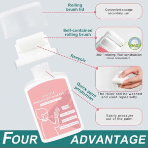 Qixia Colorful Mini Paint Cocoa Paint Latex Paint Wall Odorless Graffiti Paint Small Roller Paint