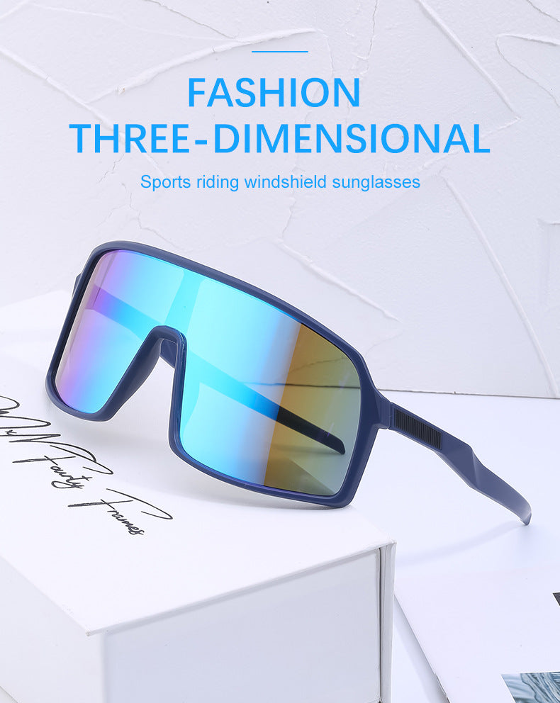 New Colorful Cycling Glasses for Men1998One-piece sunglasses European and American fashion outdoor sports sunglasses - 图片 25