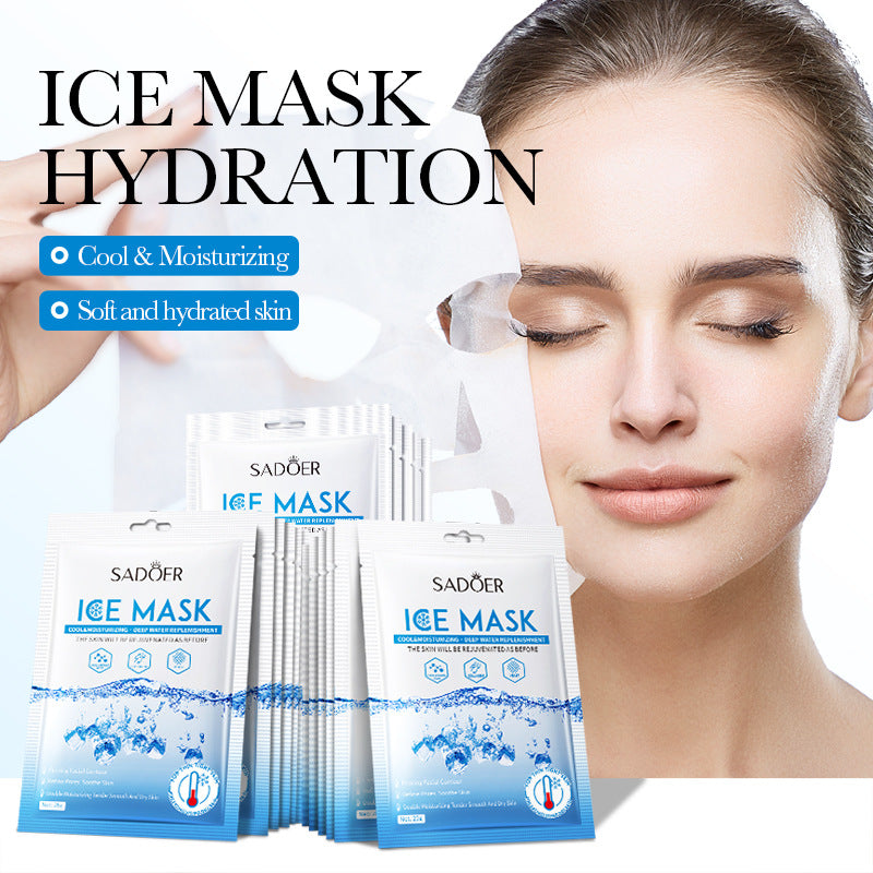 Ice Mask25g SADOER Deep Hydration Moisturizing Refreshing Face Mask Sheets Wholesale for Cross-Border Trade - 图片 3