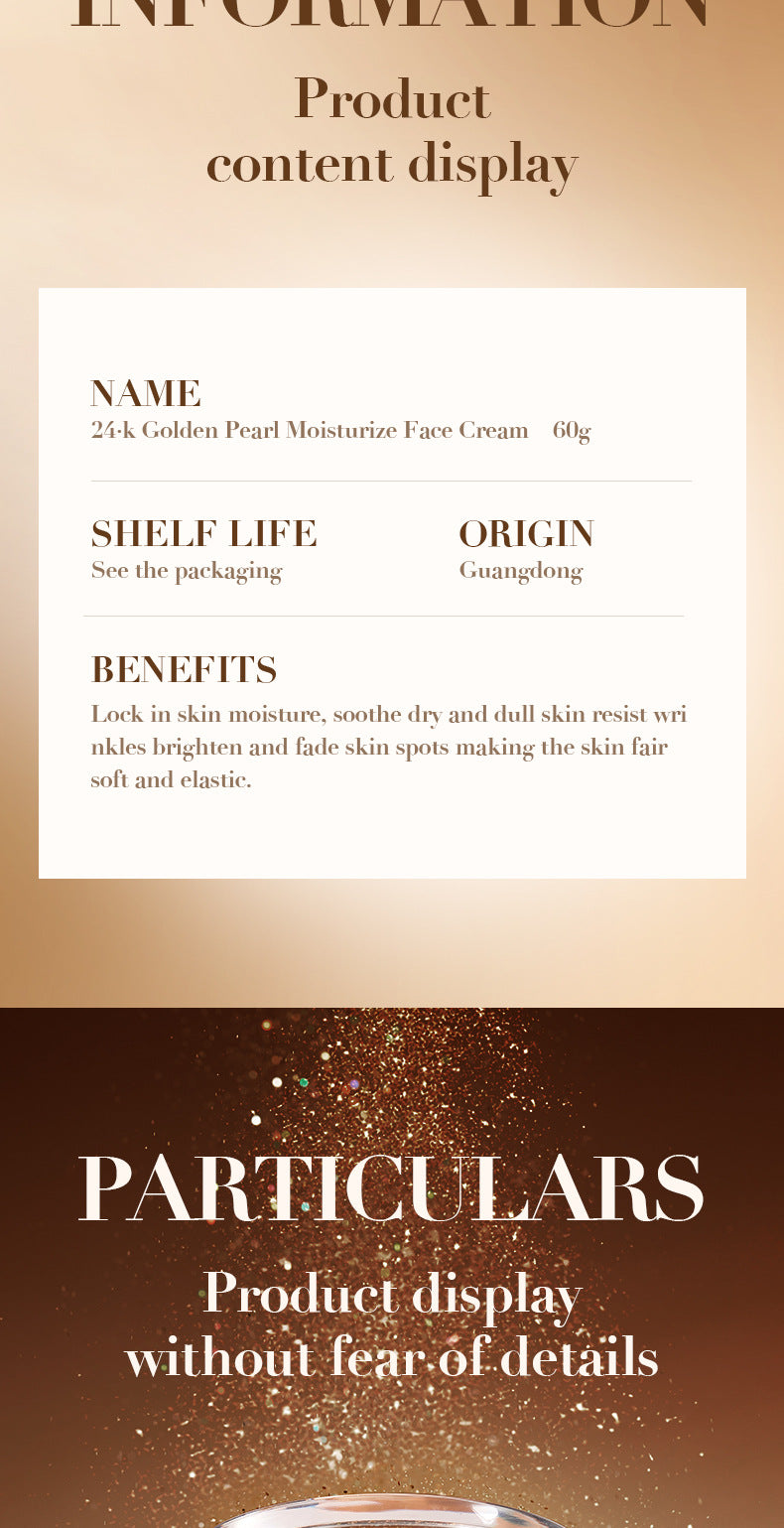 24K Gold Collagen Pearl Cream60g SADOER Hydrating and Moisturizing Face Cream Cross-Border Wholesale - 图片 17