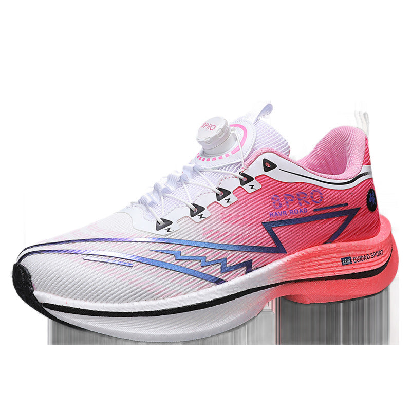 2025New8pro Full Palm Carbon Plate Racing Shock Absorption Running Shoes Men and Women Couples Rotating Buckle Youth Shoes Sports - 图片 5