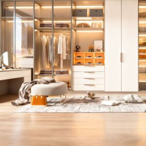 Whole House Custom Bedroom Furniture Aluminum Alloy Wardrobe Light Luxury Glass Door Cloakroom Large Capacity Wardrobe Source Manufacturer