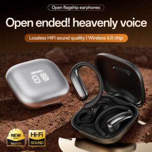 New product intelligent cross-border new M142 ear-hook OWS semi-in-ear open Bluetooth headset dual digital display private model