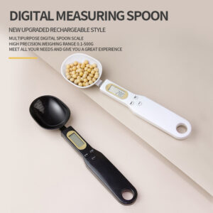 Factory Wholesale Kitchen Baking Weighing Food Complementary Food Ingredients Two Color Measuring Spoon High Precision Electronic Scale
