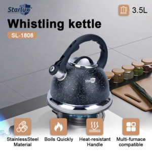 Factory direct sales stainless steel whistle kettle handle selected household large capacity single bottom double bottom induction cooker gas stove