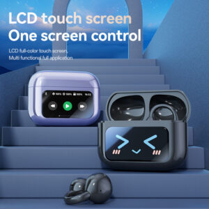 Boutique cross-border new wireless Bluetooth headset M100 color screen touch screen clip-on ear long-range translation headphone