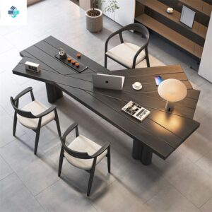 Modern simple solid wood large desk, living room computer desk, study desk, home student reading special-shaped desk